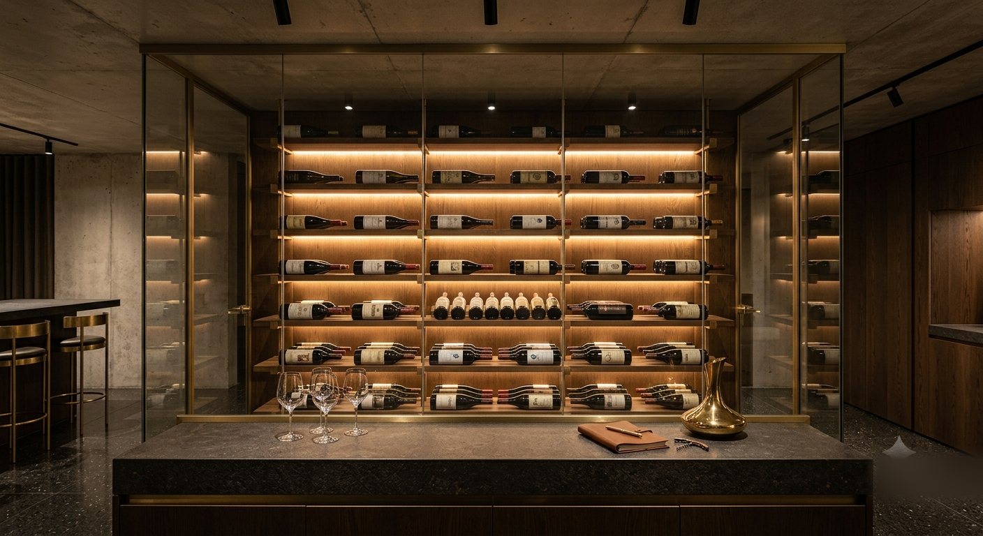 Cave à vin vitrée rétroéclairée